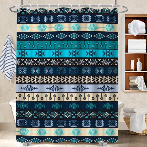 Rideau polyester pour douche 180x180 lavable bâche polyester douche pour idéal location saisonnière (1/5)