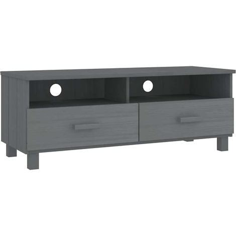 Meuble TV, Étagère TV, Meuble de Salon, Gris fonce 106x40x40 cm Bois de pin solide OIB5967E (1/5)