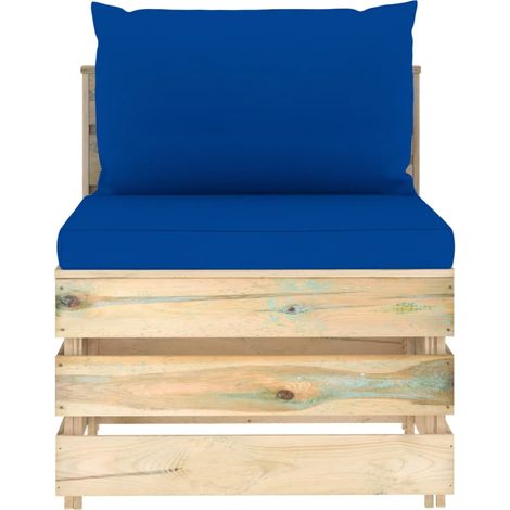 Maison Exclusive - Modulares Mittelsofa mit Kissen Grün Imprägnie (1/5)