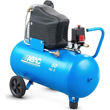 Abac Montecarlo L20 Compressore Professionale con 2 ruote 50 Litri 2 hp
