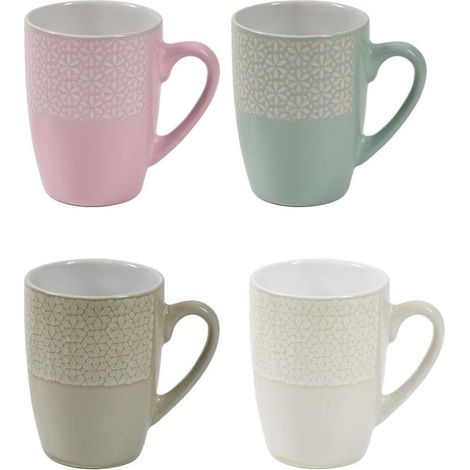 MAURY'S SET 4 TAZZE MUG DA 350CC IN COLORAZIONE ASSORTITA