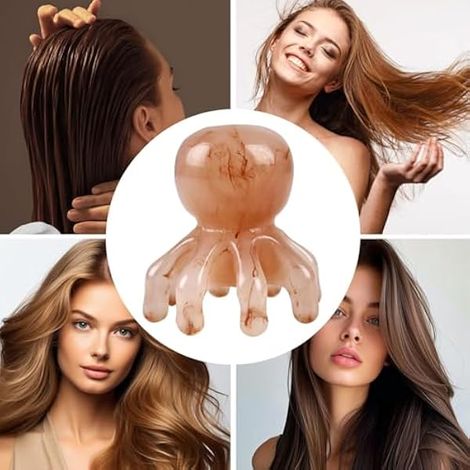 Head Massager - Scalp Massager Octopus Shape Spa Head Massage Comb Body Massage Head Massage Relaxation for Women Head Spa Equipment Unique Massage Points (1/5)