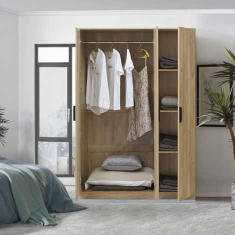 Kleiderschrank Eiselfing 176x120x52 cm 4 Fächer [en.casa]