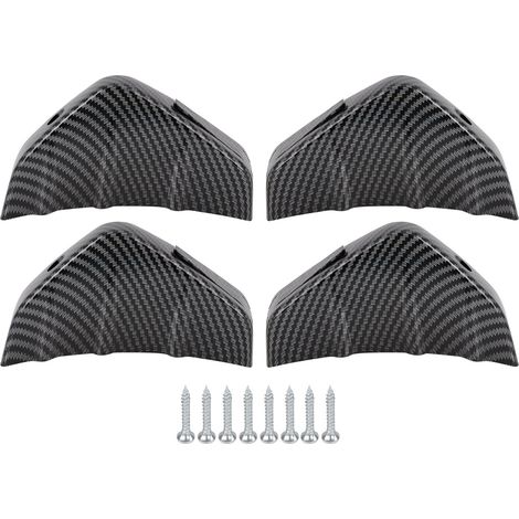 Spoiler arrière automobile 4pcs PP carbone anti-impact kit universel bumper (1/5)