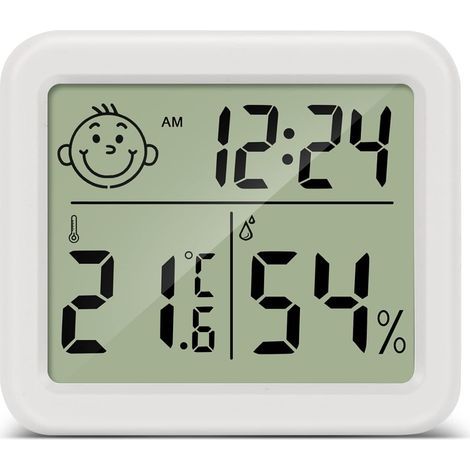 Termometre Maison LCD Thermomètre Hygromètre Interieur Numérique Température Humidité pour Salon entrepôt Chambre de bébé Vestiaire (1/5)