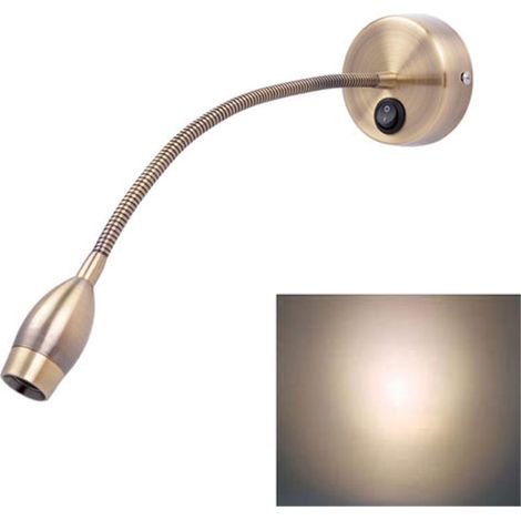 Lampe Murale LED pour Lit, Lampe de Chevet Orientable, 3W 4000K Blanc Chaud, Flexible et Rotative - Idéal pour Chambre et Hôtel (1/4)