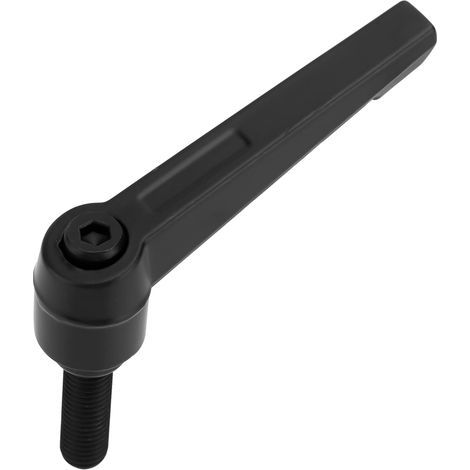 - Palanca de sujeción M10 - Tuerca de sujeción - Mango ajustable de acero galvanizado para taller y jardín, negro, 10x35 mm (1/5)