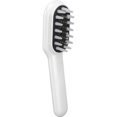 Brosse de toilette en silicone blanc crème, innovante, légère et luxueuse, avec ouverture et fermeture automatiques. (1/5)