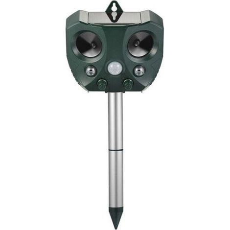 Répulsif solaire ultrasonique pour chat, fréquence réglable, pour l'extérieur, pour repousser les animaux nuisibles, protecteur de jardin (1/5)