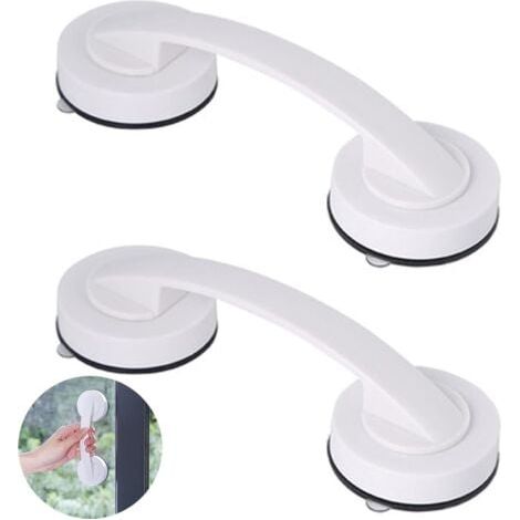 Set mit 2 extra starken Saugnapfgriffen, tragbare Saugnapf-Türgriffe, große Tür- und Fenstergriffe aus Glas für Badezimmer