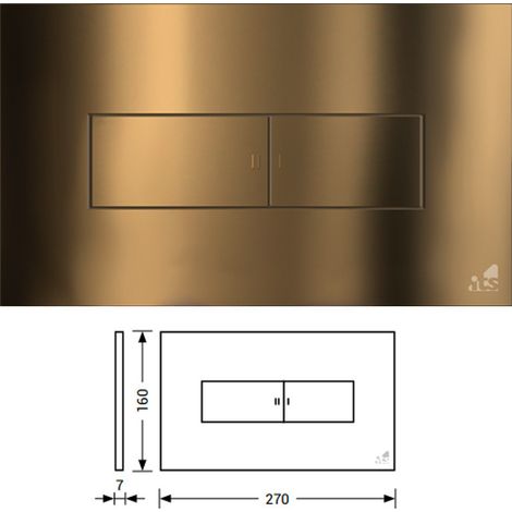 Placca Di Comando Idea TODINI - Azionamento Meccanico - Compatibile con Cassette Linea IDEA - Abs Alta Resistenza - Bronzo