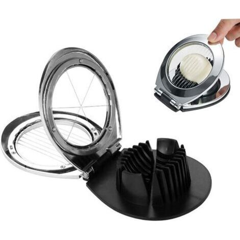 Egg Slicer. 2-in-1 Egg Slicer. Manual Egg Slicer. Sturdy Stainless Steel with ABS Stand. Egg Cutter for Slicing Eggs, Strawberries, and Mushrooms. (1/5)