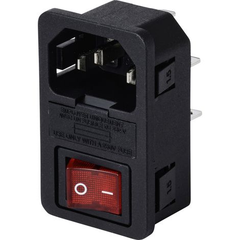 TRU COMPONENTS TC-13599520 Kaltgeräte-Steckverbinder  Stecker, Einbau vertikal Gesamtpolzahl: 3 10 A