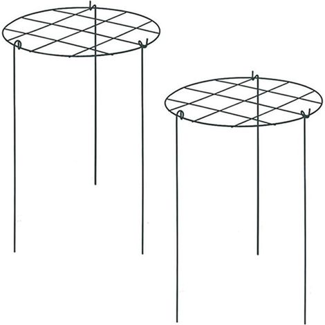 Cage De Soutien Pour Pivoines - Structure En Fil Métallique Revêtu - Pour Plantes Buissonneuses Tomates Et Vignes - Vert - 2 Pièces (1/5)