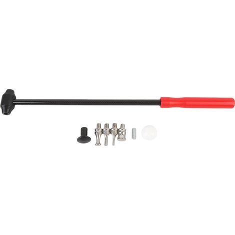 Ortviai Marteau de Réparation Automobile sans Peinture avec 6 Têtes Interchangeables – Rouge (1/5)