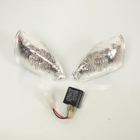 Paire de clignotant LED transparent One pour scooter MBK 50 Nitro (1/5)