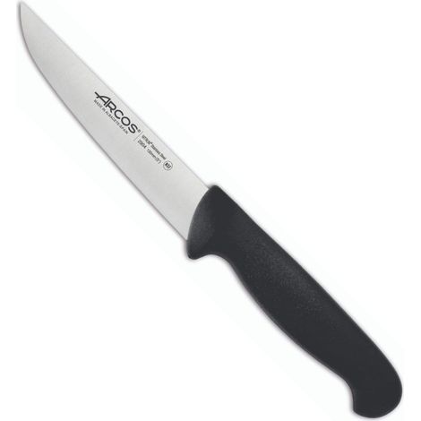 Cuchillo de cocina Arcos 2900 - Prof  290425 de acero inoxidable Nitrum y mango ergonómico de Polipropileno de color negro y hoja de 13 cm, funda display
