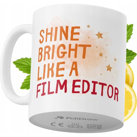 Mug humoristique pour monteur de films, avec un texte amusant et un design graphique original. Idéal pour les anniversaires, les fêtes et les occasions spéciales. Mug premium pour la maison, le bureau (1/5)