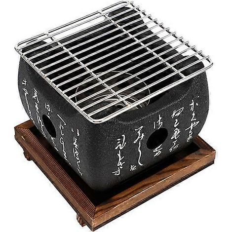 Plaque de cuisson BBQ en aluminium pour réchaud extérieur, 12x12x11 cm, taille S, gril portable de camping, accessoire de barbecue robuste et léger. (1/5)