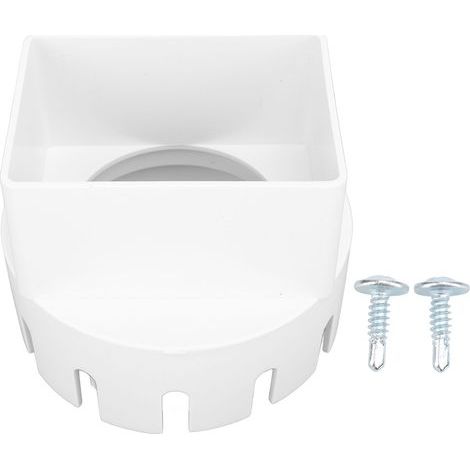Adaptateur de descente de gouttière en PVC carré 3 x 4 pouces, adaptateur pour tuyau de drainage extérieur blanc (1/5)