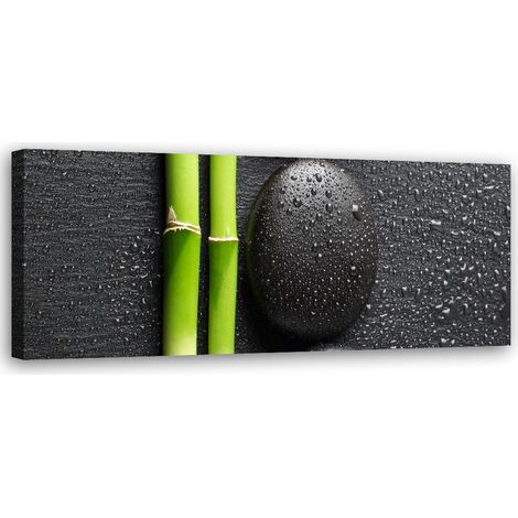 Tableau sur toile Pierres Bambou Spa Zen 90x30 (1/5)
