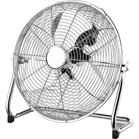TrAdE Shop Traesio - Ventilatore Da Pavimento Terra In Metallo 120w Con 3 Pale 50cm Motore 3 Velocità - (1/2)