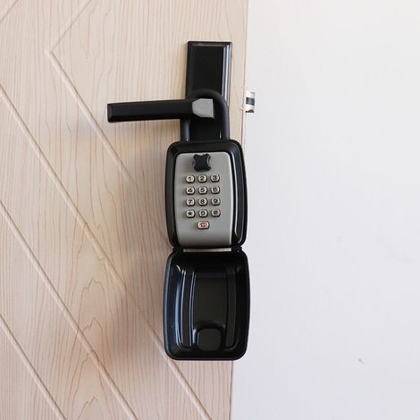 Boite a Clefs Securisee Exterieur, Grande Boitier a Cle Avec crochet avec Code 12 Chiffres Étanche Antirouille Boite à Clé Sécurisée, Ultra-Robuste Coffre a Clef Digitale pour Maison Usine Gar (1/4)