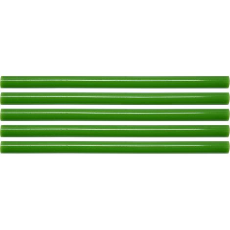 Cartuchos de pegamento (5 unidades) para pistola térmica (11 x 200 mm), Verde, B074W9PWQB (1/2)