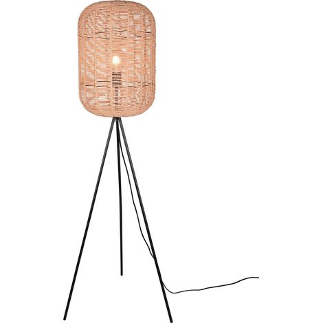 Lampada Piantana H 150 cm Diffusore Nero e Corda con Pedale Runa GD Trio (1/5)