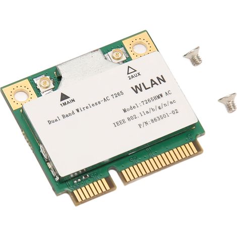 Carte réseau sans fil 7265HMW 1200 Mbps 2,4/5 GHz Bluetooth 4.2 Interface Mini PCIe Adaptateur WiFi pour Windows 7/8/10 (1/5)