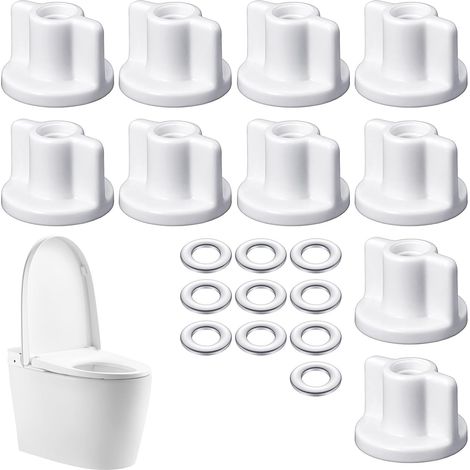 Lot de 10 écrous arrière pour abattant de WC avec charnières de 6 mm (1/5)