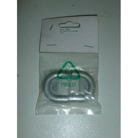 Embouts 2 pieces gris argent pour système rail TBT WAVE DECLIC 138807