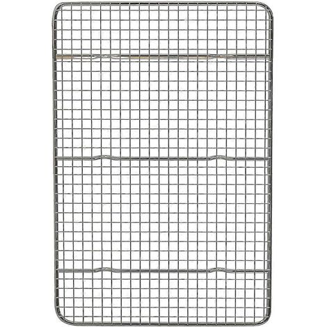 Grille de cuisson, compatible avec les plaques de cuisson de format quart de plaque, en acier inoxydable, pour four 39 x 28 cm (1/5)