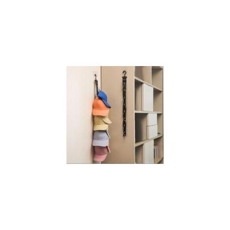 Organizzatore per cappelli da appendere all'armadio (confezione da 2), con 8 clip grandi e di alta qualità per palloni, cappellini da golf, berretti e cappellini sportivi - Crezuo