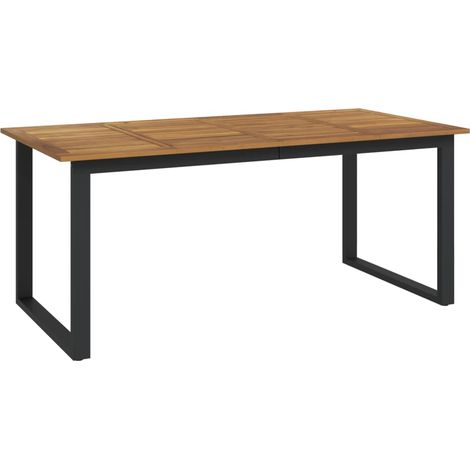 Table de jardin et pieds en forme de U 180x90x75 cm bois acacia vidaXL