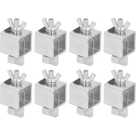 Lntyq Pince de soudage bout à bout en alliage d'aluminium, couleur argent, Kit de pinces papillon pour soudage de panneaux de carrosserie automobile, 8 pièces (1/5)
