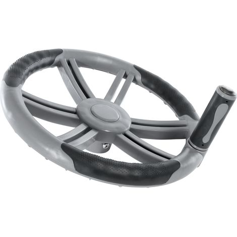 Volant haut de gamme pour enrouleur de bâche de piscine – Poignée ergonomique – Diamètre 350mm – Résistant à l'usure – Installation facile – Poolco