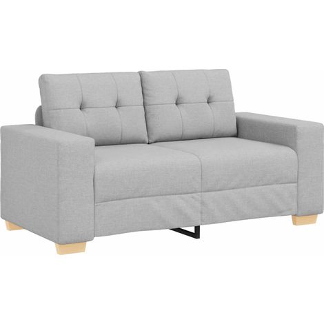 vidaXL Sofá de dos plazas Gris Nube 160 cm tela (1/2)