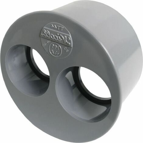 Spina di riduzione incorporata PVC maschio 100 mm, femmina 40/40 mm. (1/2)