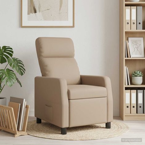 vidaXL Recliner Capuchino Cuero sintético (1/5)