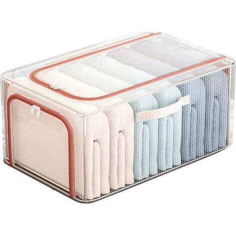 Armoire de grande capacité avec poches cousues, armoire en PVC, boîte de rangement pliable multicouche (1/5)