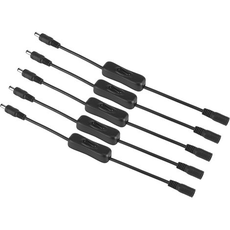 5 Pièces Connecteur DC 12V Mâle et Femelle avec Interrupteur pour Bandes LED (1/5)