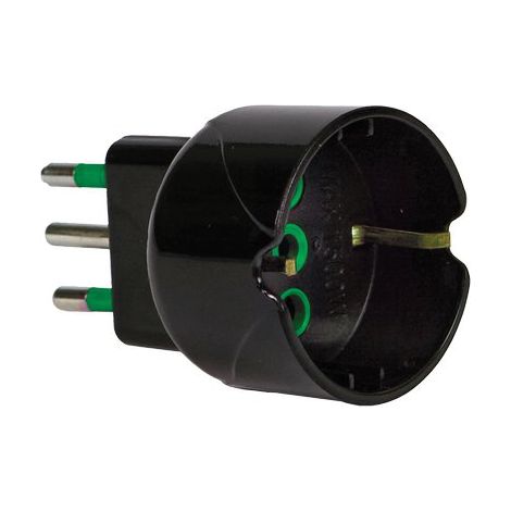 ADATTATORE SCHUKO GARANTI - NERO 2P+T 10A- 10 pezzi