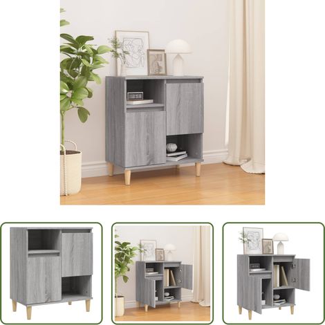 Schrank - Sideboard Grau Sonoma 60x35x70 cm Holzwerkstoff (1/5)