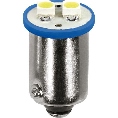 12V Hyper-Led 6 - 2 SMD x 3 chips - BA9s - 2 pz - D/Blister - Blu (1/4)