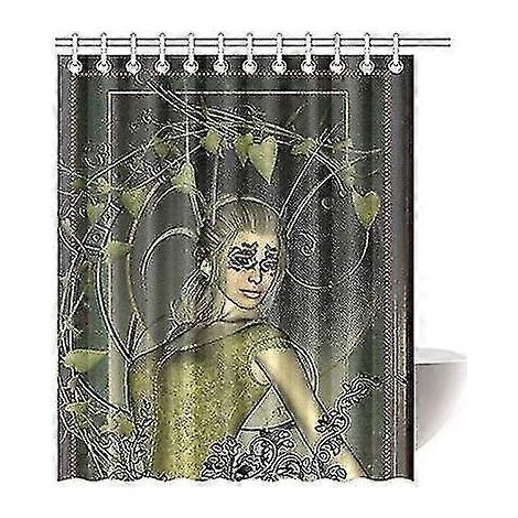 Splendida tenda da doccia in tessuto impermeabile con fantasia per il bagno femminile, 150 x 180 cm (1/5)
