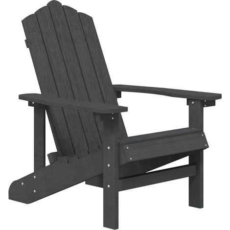 Maison Exclusive - Adirondack-Gartenstuhl HDPE Anthrazit (1/5)