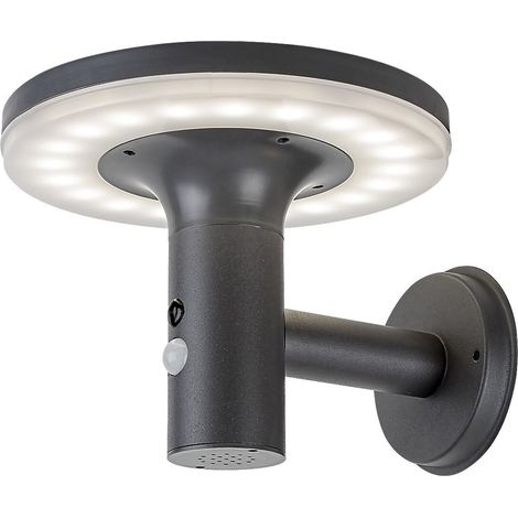 Solar-Außenwandleuchte mit LED-Sensor, 10 W, Alaska Anthrazit, 77017 Rabalux (1/5)