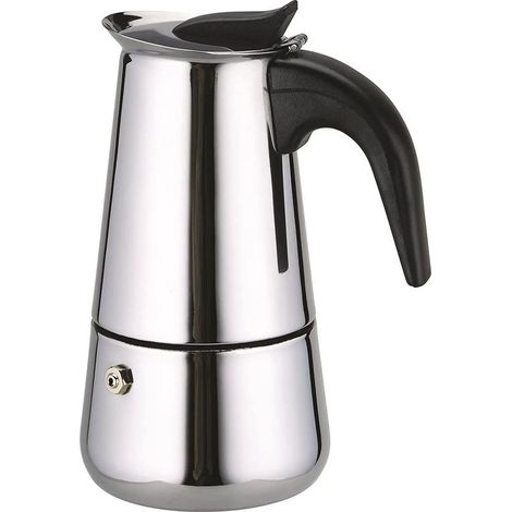 300ML Cafetière italienne en acier inoxydable pour expresso 6 tasses, compatible avec gaz, vitrocéramique et cuisinière électrique Usage domestique