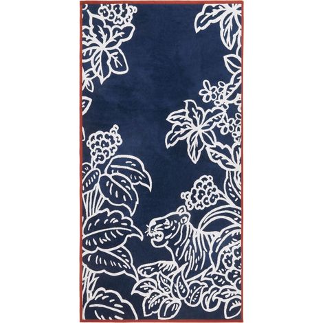 Drap de plage en Toucher velours motif jungle  TIGRIS (1/2)